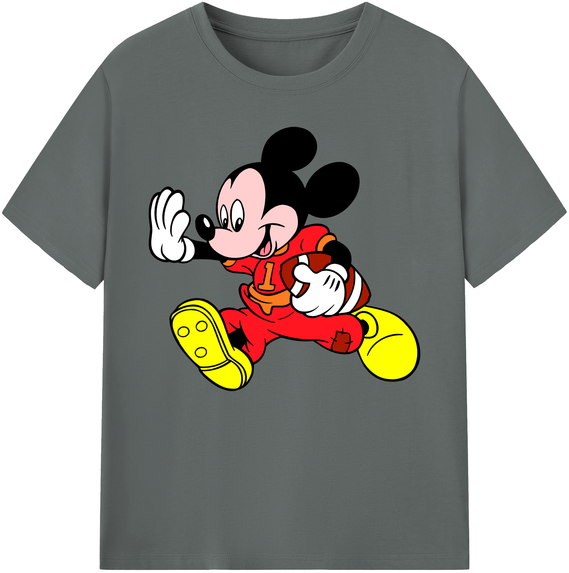 ミッキーマウス Mickey Mouse 綿100％ メンズ半袖Tシャツ｜肌触りやわらか＆通気性